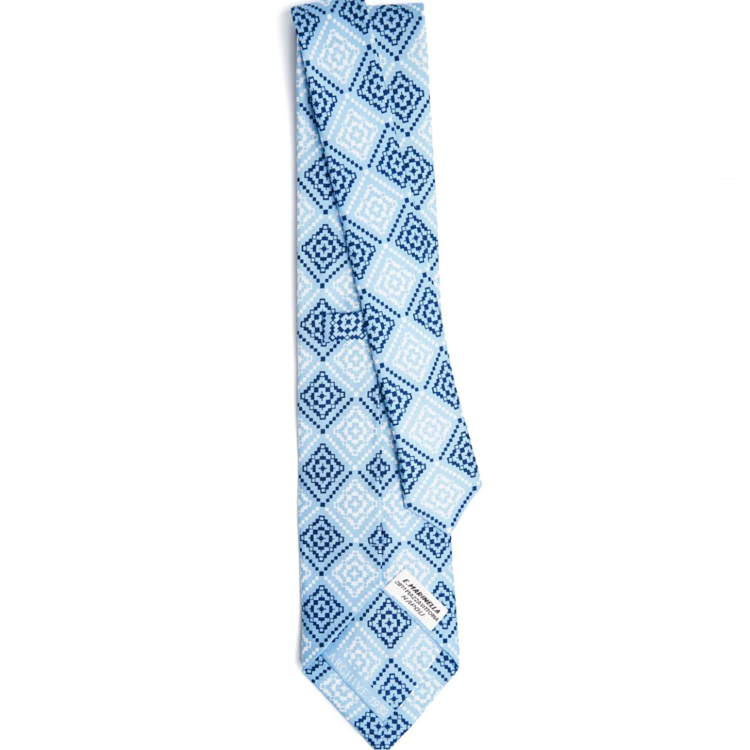 CRAVATTA IN SETA AZZURRA Collezione archivio anno 1982