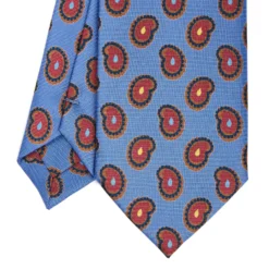 CRAVATTA IN SETA AZZURRO POLVERECollezione heritage