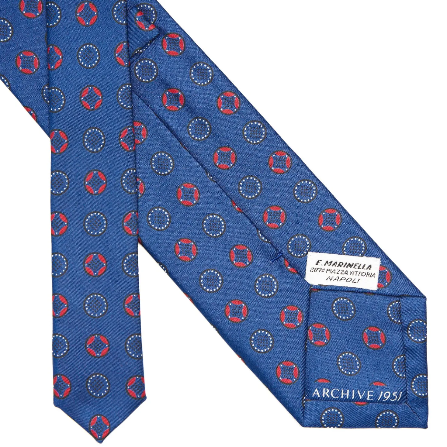 CRAVATTA IN SETA BLUETTE Collezione archivio anno 1951