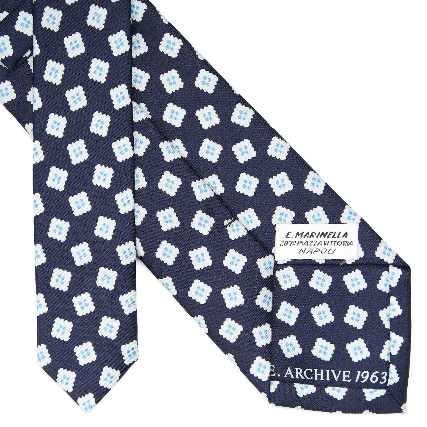 CRAVATTA IN SETA BLU SCURO Collezione archivio anno 1963