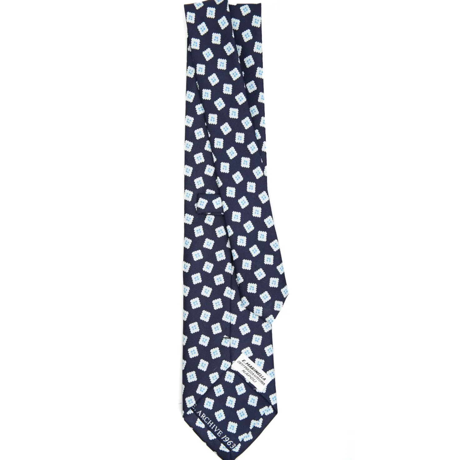 CRAVATTA IN SETA BLU SCURO Collezione archivio anno 1963