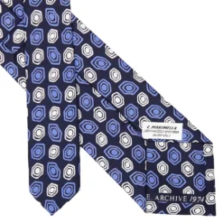 CRAVATTA IN SETA BLU SCURO Collezione archivio anno 1974