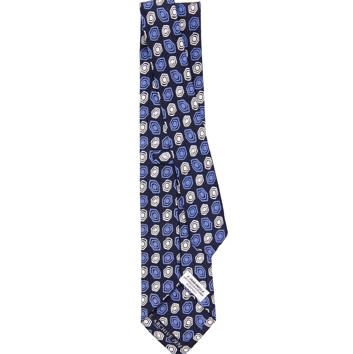 CRAVATTA IN SETA BLU SCURO Collezione archivio anno 1974