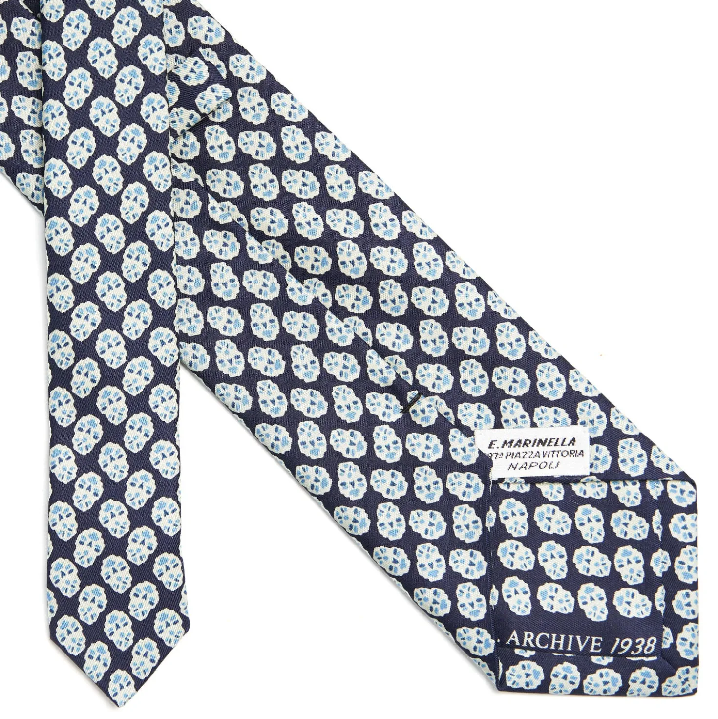 CRAVATTA IN SETA BLU SCURO Collezione archivio anno 1938