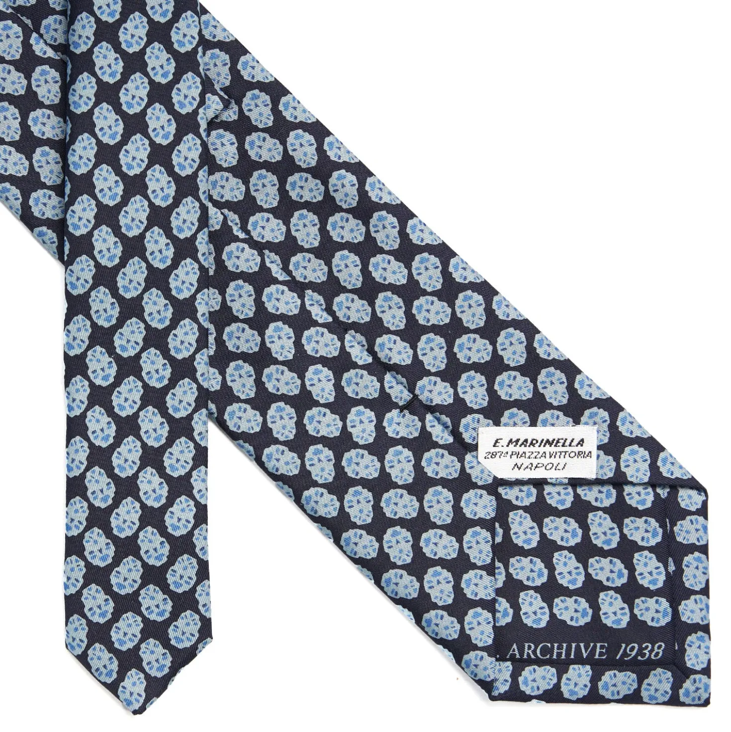 CRAVATTA IN SETA BLU SCURO Collezione archivio anno 1938