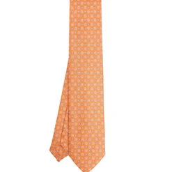 CRAVATTA IN SETA E ORANGE FIBER ARANCIONE Collezione orange fiber