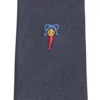 CRAVATTA IN SETA JACQUARD BLU Con cornetto sottonodo