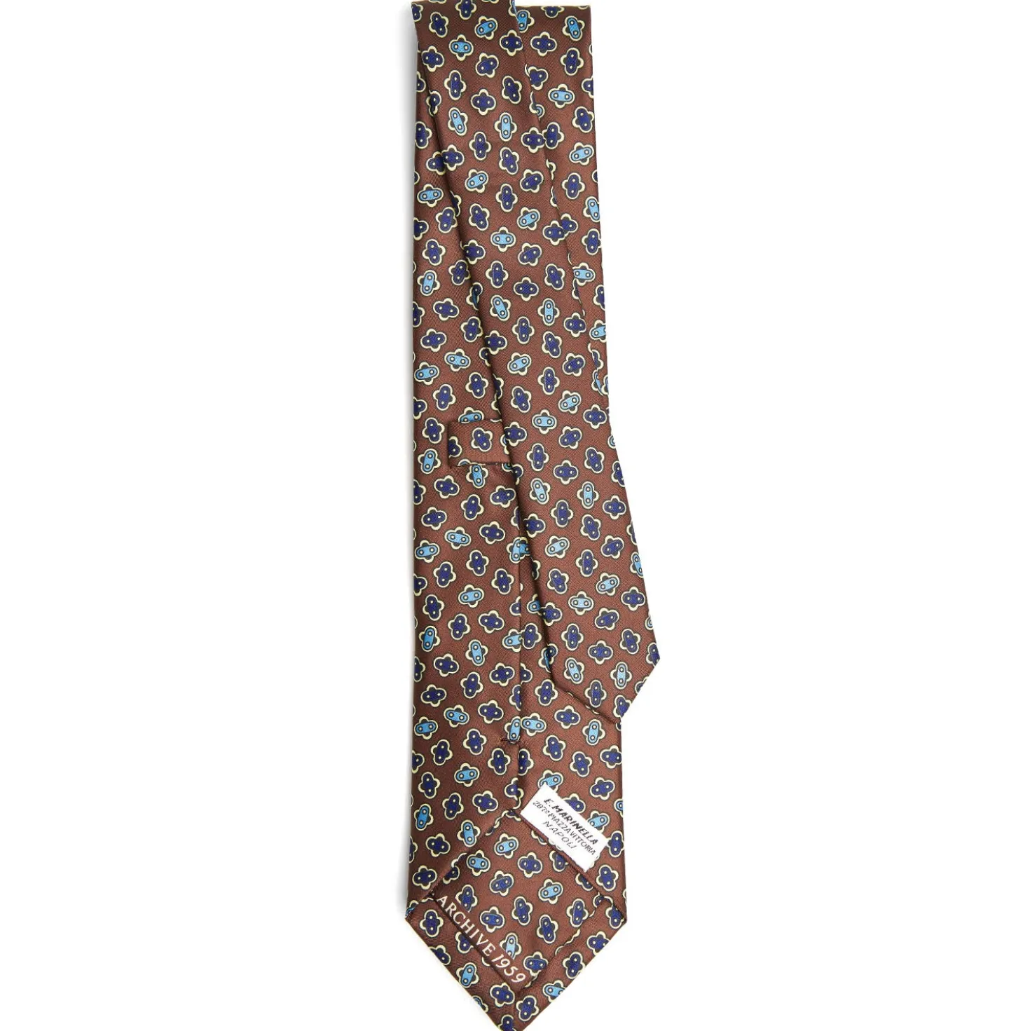 CRAVATTA IN SETA MARRONE SCURO Collezione archivio anno 1959