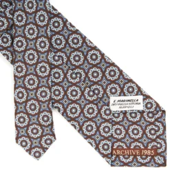 CRAVATTA IN SETA MARRONE SCURO Collezione archivio anno 1985