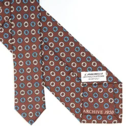 CRAVATTA IN SETA MARRONE SCURO Collezione archivio anno 1950