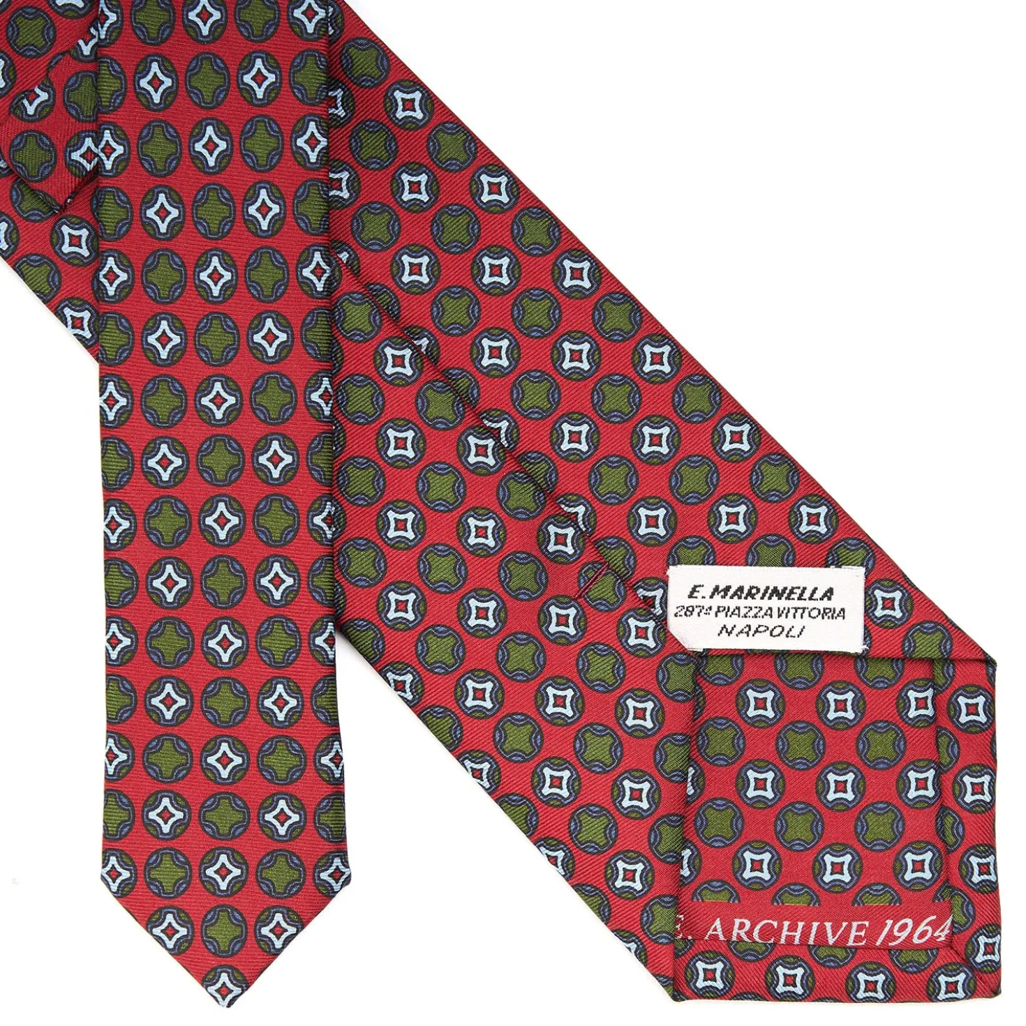 CRAVATTA IN SETA ROSSA Collezione archivio anno 1964