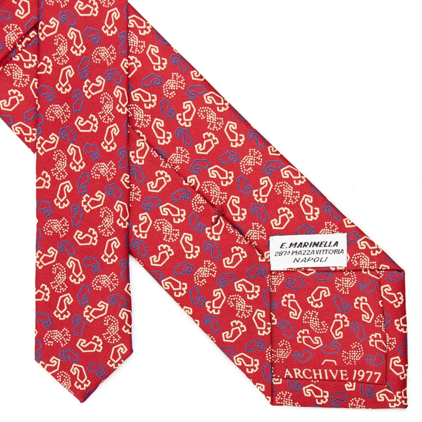 CRAVATTA IN SETA ROSSA Collezione archivio anno 1977