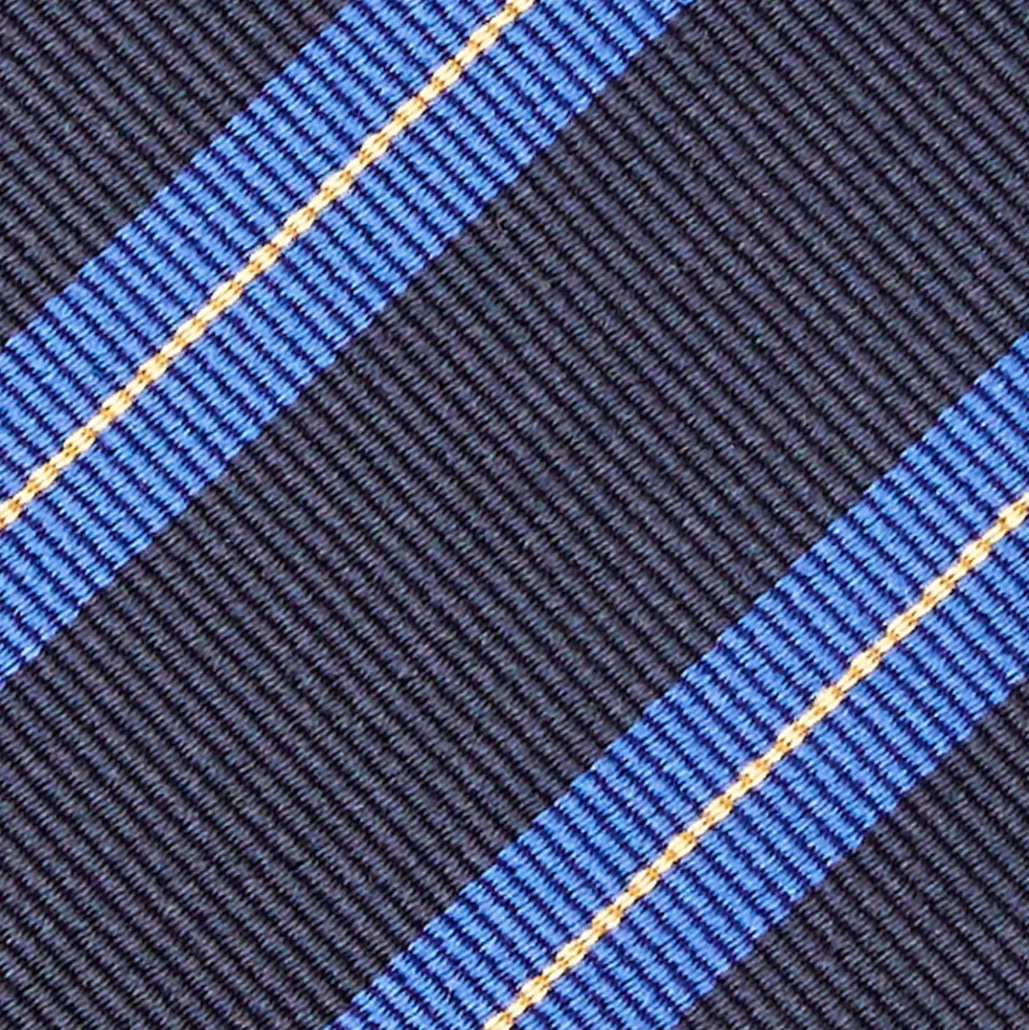 CRAVATTA REGIMENTAL IN SETA BLU SCURO Righe azzurre