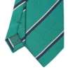 CRAVATTA REGIMENTAL IN SETA VERDE SCURO Righe blu