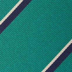CRAVATTA REGIMENTAL IN SETA VERDE SCURO Righe blu