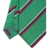 CRAVATTA REGIMENTAL IN SETA VERDE SCURO Righe blu e bordeaux