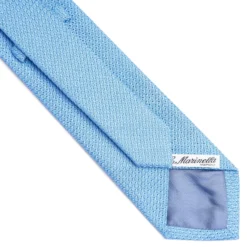 CRAVATTA SARTORIALE AZZURRA In garza di seta
