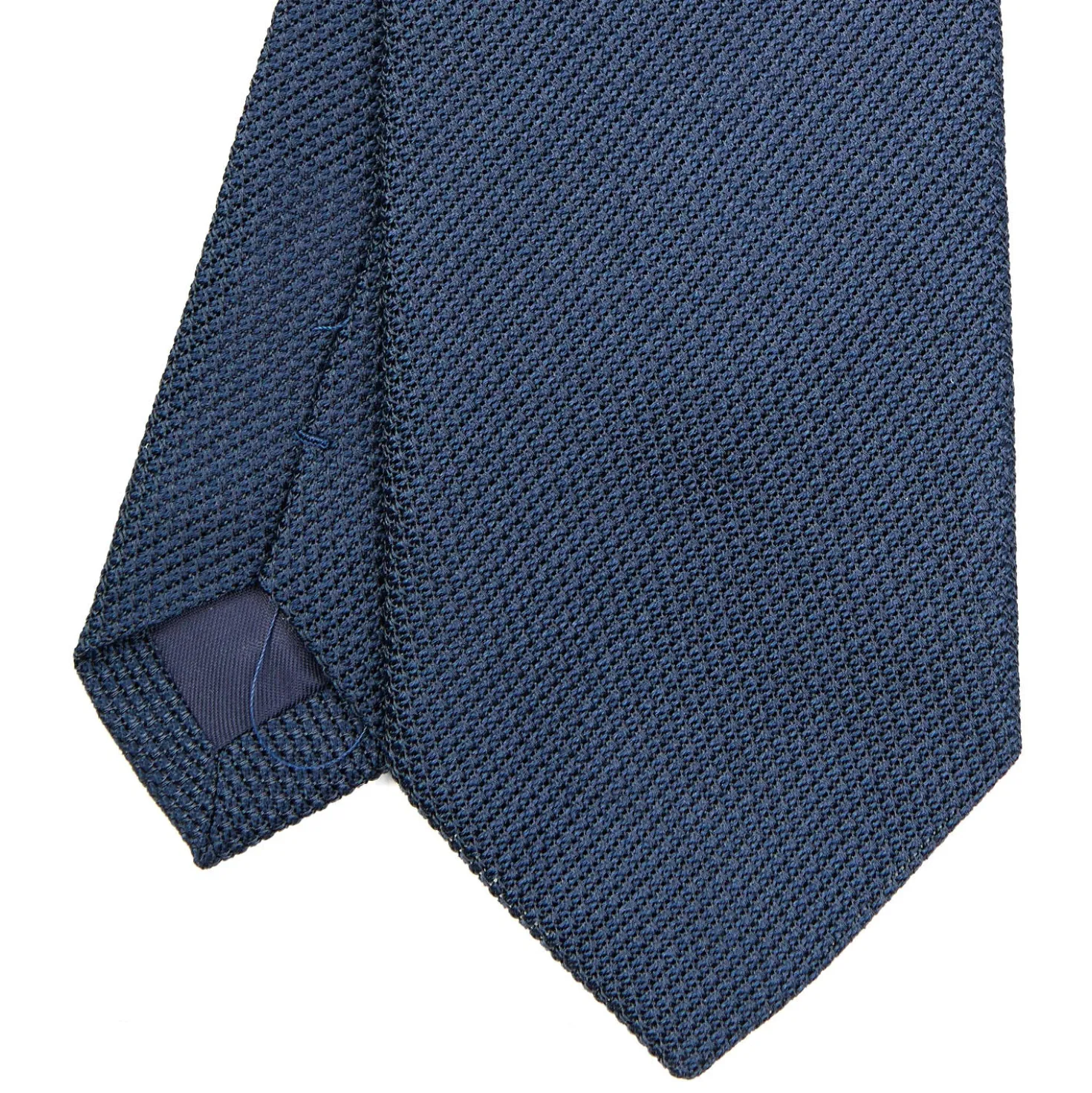 CRAVATTA SARTORIALE BLU In garza di seta