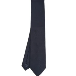 CRAVATTA SARTORIALE BLU SCURO In garza di seta