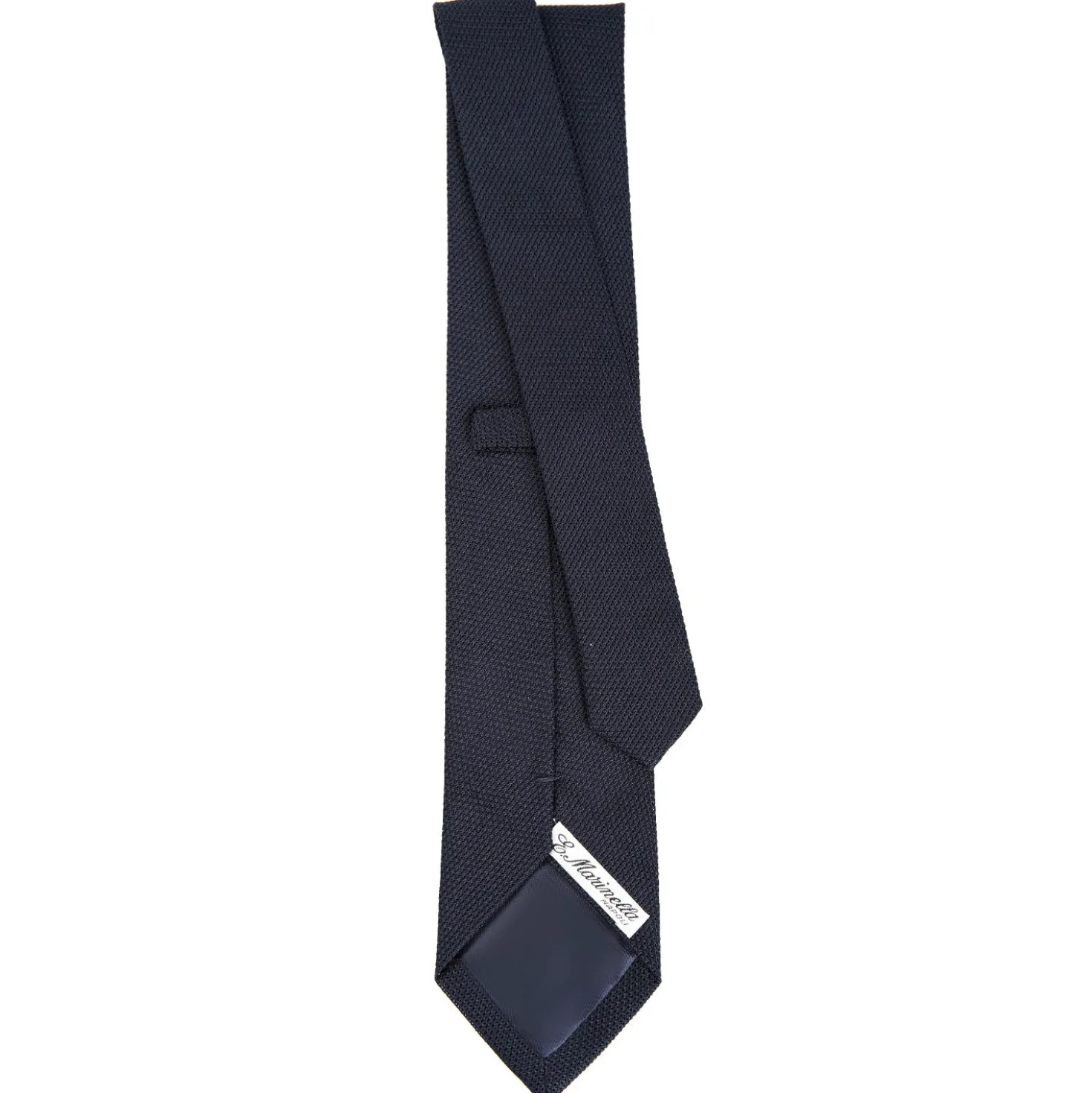 CRAVATTA SARTORIALE BLU SCURO In garza di seta
