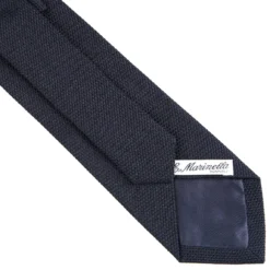 CRAVATTA SARTORIALE BLU SCURO In garza di seta