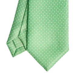 CRAVATTA SARTORIALE CLASSICA IN SETA VERDE Pois