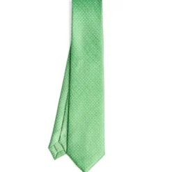 CRAVATTA SARTORIALE CLASSICA IN SETA VERDE Pois