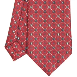 CRAVATTA SARTORIALE CLASSICA IN SETA BORDEAUX Microfantasia fiore