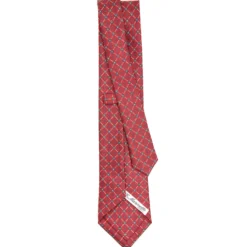 CRAVATTA SARTORIALE CLASSICA IN SETA BORDEAUX Microfantasia fiore