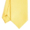 CRAVATTA SARTORIALE CLASSICA IN SETA GIALLA Microfantasia m geometrica