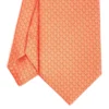 CRAVATTA SARTORIALE CLASSICA IN SETA ARANCIONE Microfantasia m geometrica