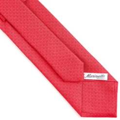 CRAVATTA SARTORIALE CLASSICA IN SETA ROSSA Microfantasia m geometrica