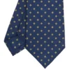 CRAVATTA SARTORIALE CLASSICA IN SETA BLU SCURO Microfantasia fiore
