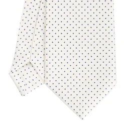 CRAVATTA SARTORIALE CLASSICA IN SETA BIANCA Pois