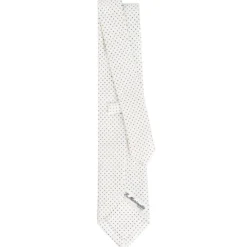 CRAVATTA SARTORIALE CLASSICA IN SETA BIANCA Pois