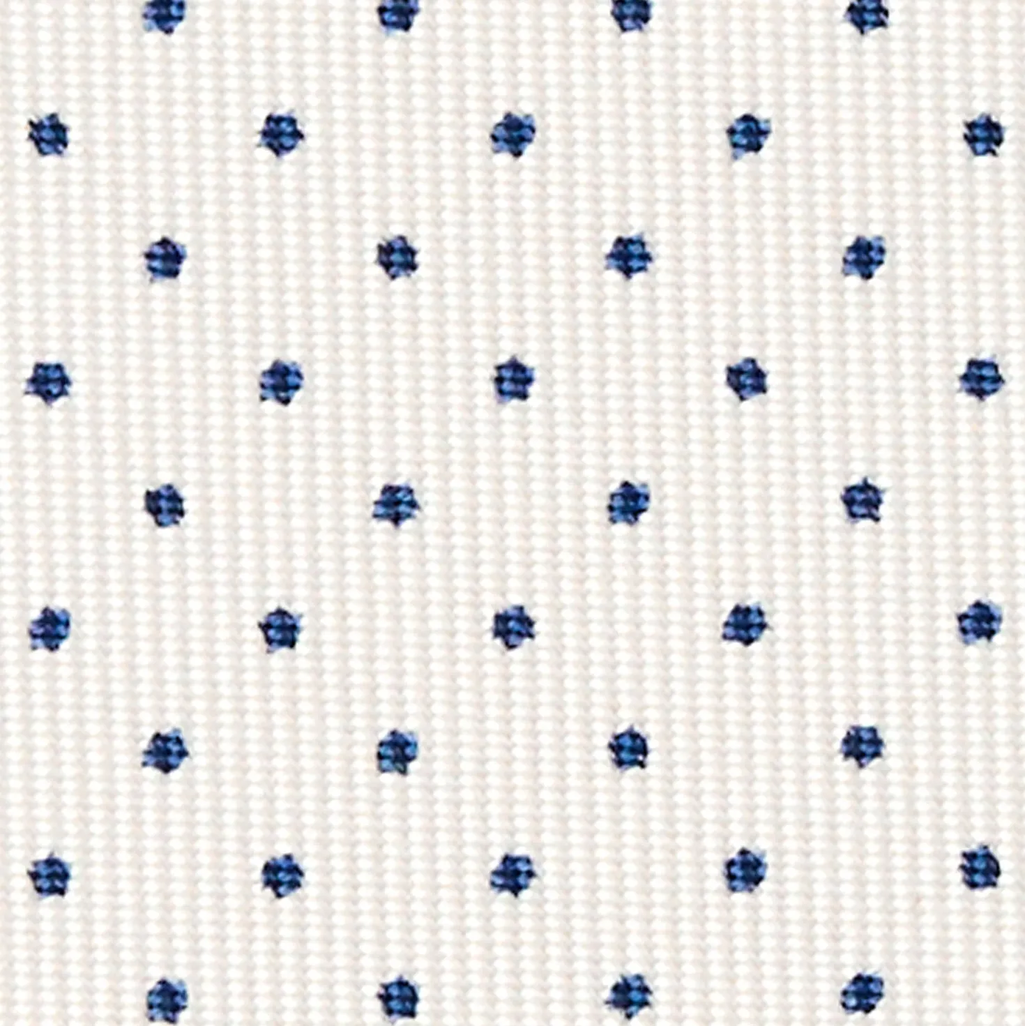 CRAVATTA SARTORIALE CLASSICA IN SETA BIANCA Pois