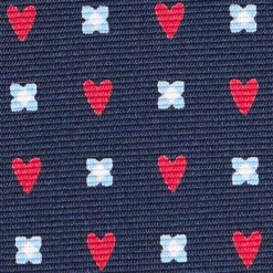 CRAVATTA SARTORIALE CLASSICA IN SETA BLU SCURO Collezione san valentino