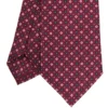 CRAVATTA SARTORIALE CLASSICA IN SETA BORDEAUX Microfantasia fiore