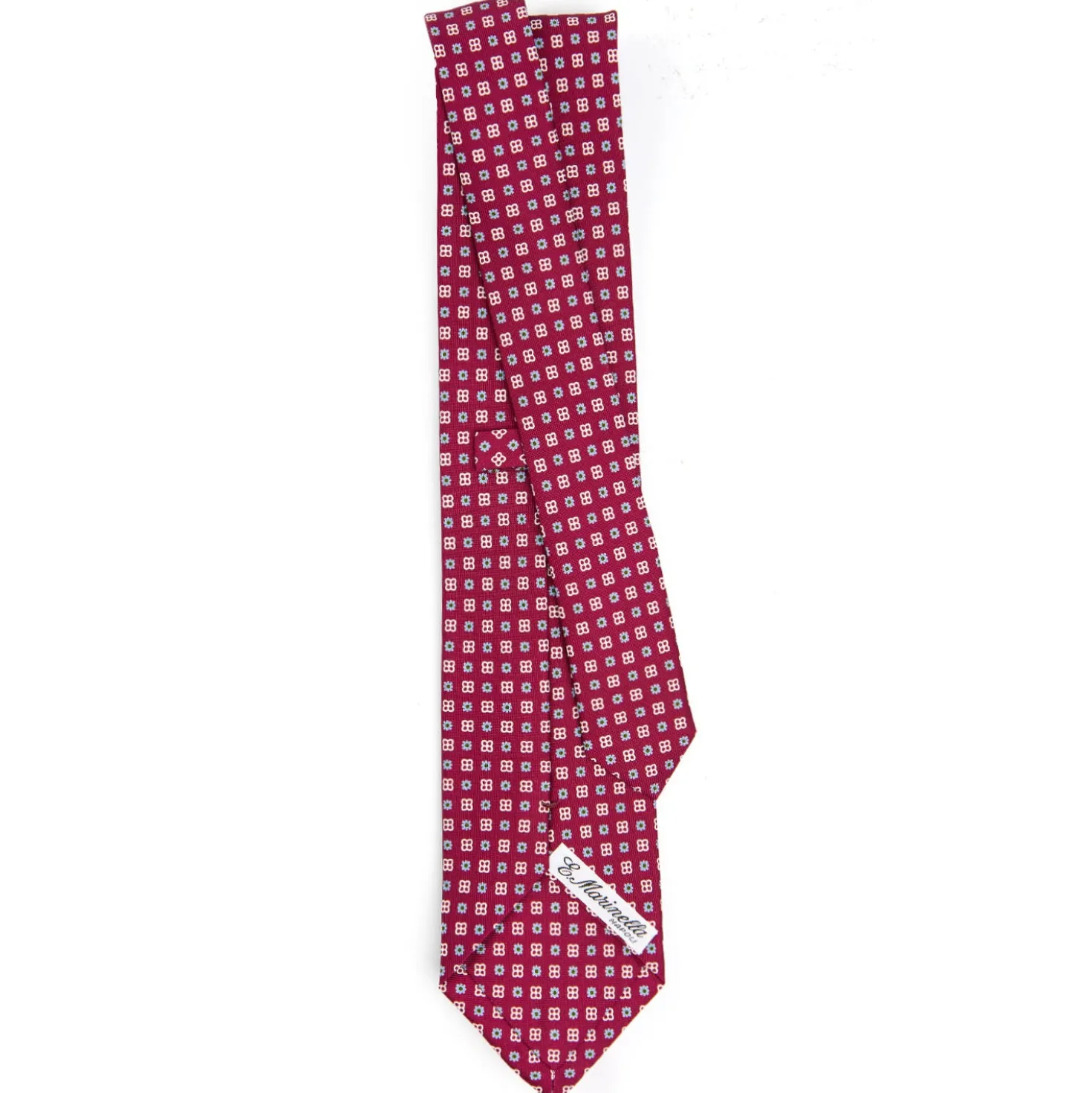 CRAVATTA SARTORIALE CLASSICA IN SETA FUCSIA Microfantasia fiore
