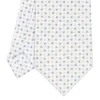 CRAVATTA SARTORIALE CLASSICA IN SETA BIANCA Microfantasia fiore