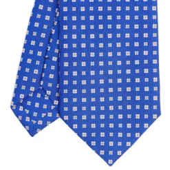 CRAVATTA SARTORIALE CLASSICA IN SETA BLUETTE Microfantasia fiore