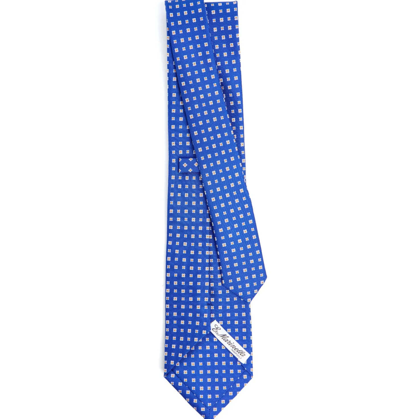 CRAVATTA SARTORIALE CLASSICA IN SETA BLUETTE Microfantasia fiore