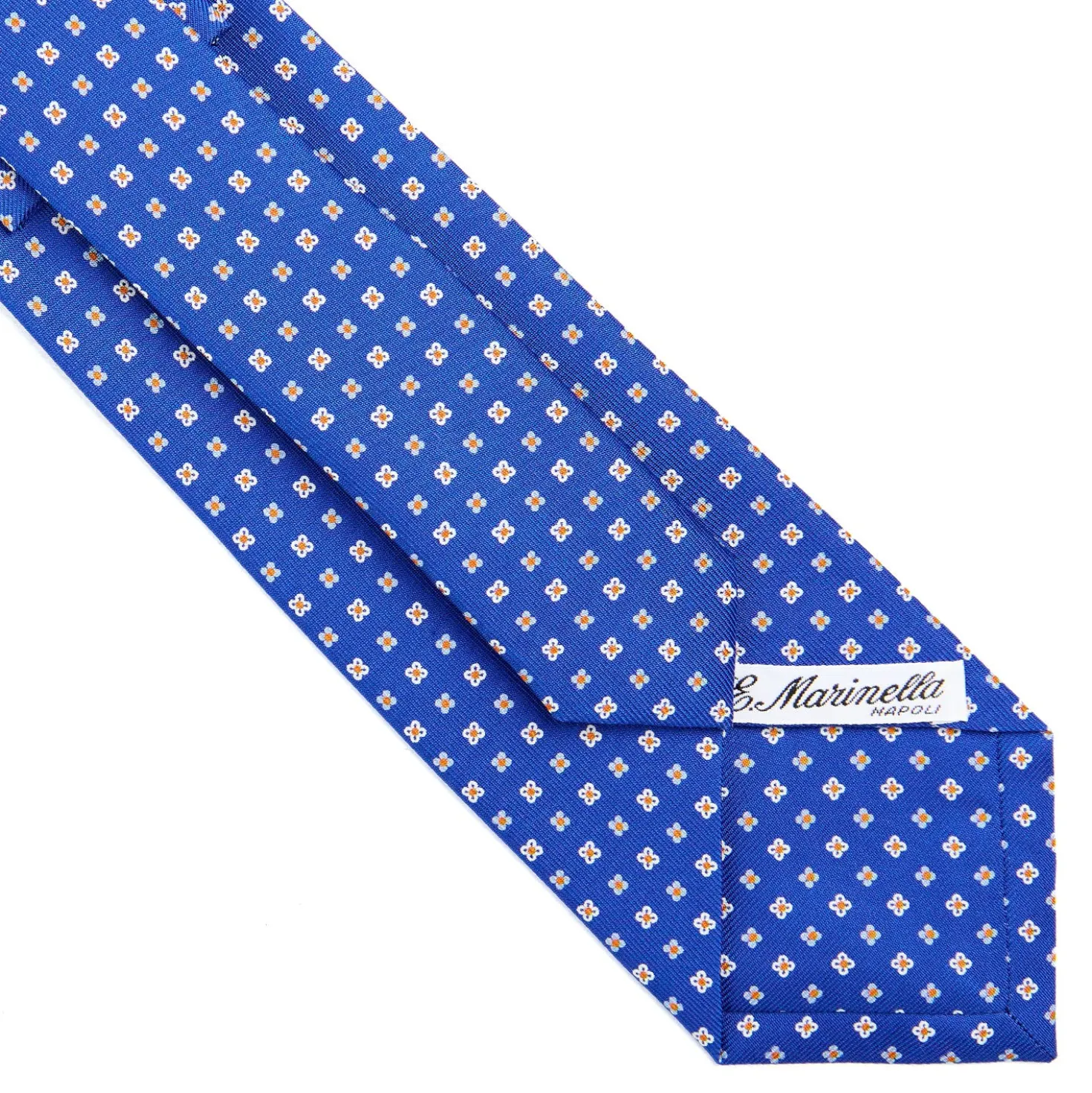 CRAVATTA SARTORIALE CLASSICA IN SETA BLUETTE Microfantasia fiore