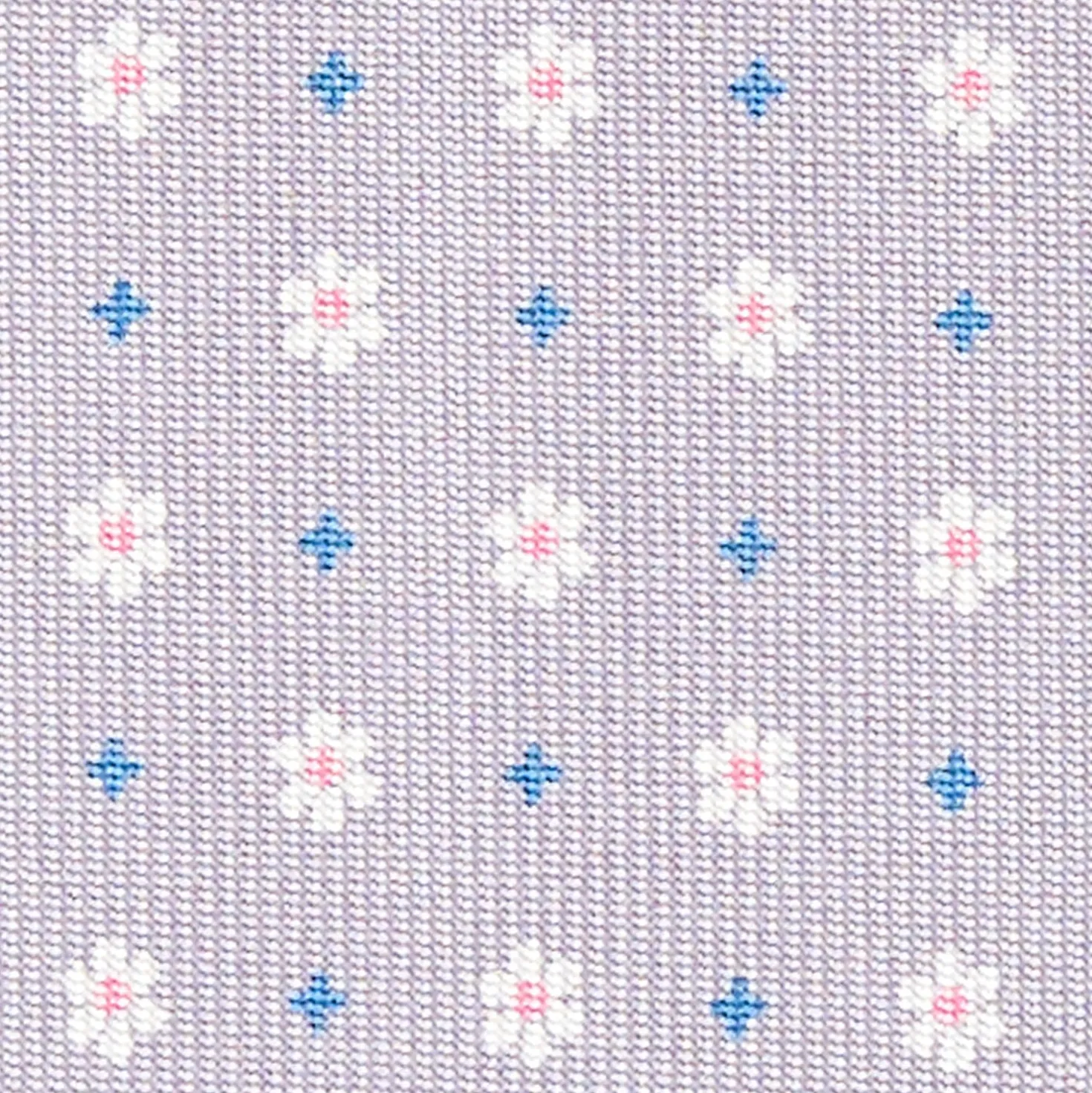 CRAVATTA SARTORIALE CLASSICA IN SETA GRIGIO CHIARO Microfantasia fiore