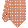 CRAVATTA SARTORIALE CLASSICA IN SETA ARANCIONE Microfantasia fiore
