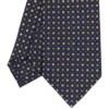 CRAVATTA SARTORIALE CLASSICA IN SETA BLU SCURO Microfantasia fiore