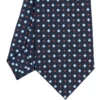 CRAVATTA SARTORIALE CLASSICA IN SETA BLU SCURO Microfantasia fiore