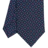 CRAVATTA SARTORIALE CLASSICA IN SETA BLU SCURO Microfantasia fiore