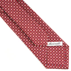CRAVATTA SARTORIALE CLASSICA IN SETA BORDEAUX Microfantasia fiore