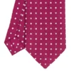 CRAVATTA SARTORIALE CLASSICA IN SETA BORDEAUX Microfantasia fiore